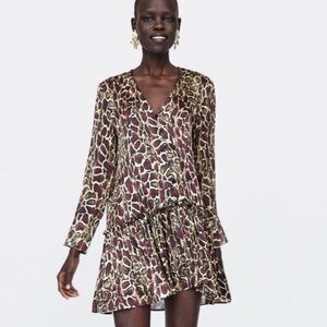 ZARA snakeskin print mini dress M